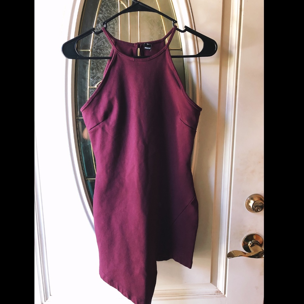 Burgundy tight fitting dress😍🖤